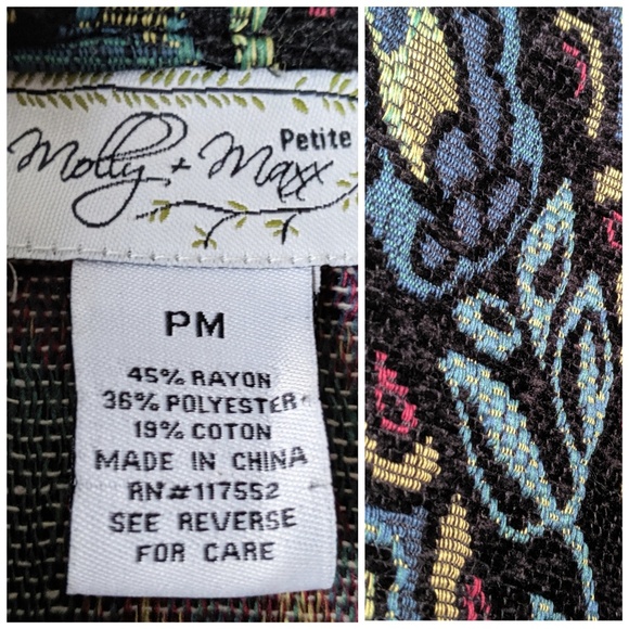 Vintage *Rare* Matty + Maxx Tapestry Zip Jacket - Picture 4 of 8